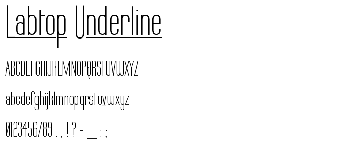 Labtop Underline font